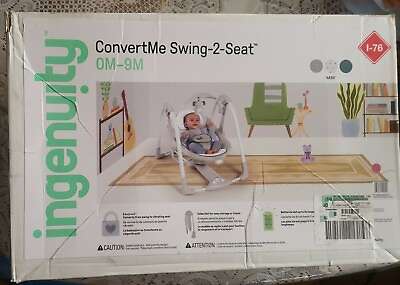 Ingenuity ConvertMe Swing 2 Seat Portable Swing Nash New *read* $39.95