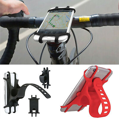 #ad #ad Silicone Cycling Bike Phone Holder Mobile Phone Mount Bicycle Accessory A3GU $3.77