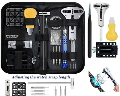 #ad Watch Repair Kit Professional Watchmaker Back Case Remover Opener Battery Replac $13.85