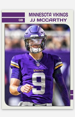 #ad #ad Jj McCarthy Minnesota Vikings ACEO Football Card Rookie 2024 NFL Draft $9.49