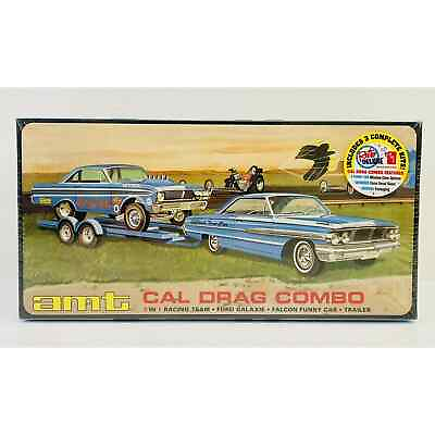 #ad AMT Cal Drag Combo Ford Galaxie Falcon Funny Car 1:25 Plastic Kit AMT1223 06 New $45.00