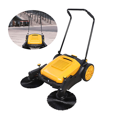 #ad #ad 41quot; Hand Push Sweeper Floor Pavement Street Sweeping Tool Broom Outdoor Cleaner $367.66