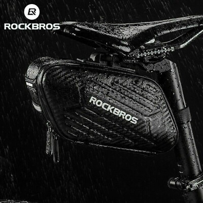 #ad ROCKBROS Cycling Hard Shell Saddle Seat Bag Bike Bicycle Waterpoof Buckle Packs $19.99
