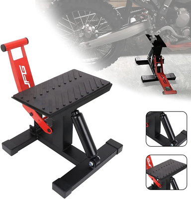 #ad Motorcycle Dirt Bike Stand Lift Jack Hoist Table Height Adjustable Lifting Stand $92.99