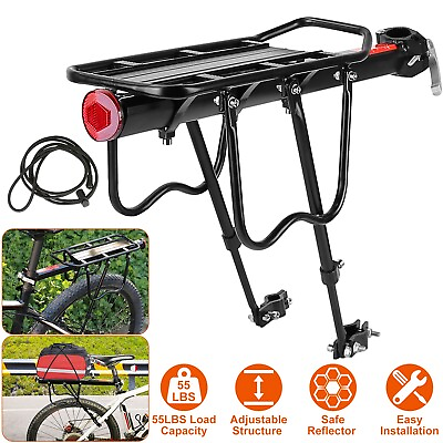#ad Bike Rear Carrier Rack Mountain Road Bicycle Alloy Pannier Luggage Cargo Holder $26.47