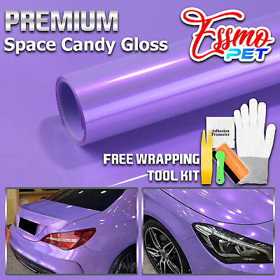 #ad ESSMO PET Space Candy Gloss Candy Purple Car Vehicle Vinyl Wrap Decal Sticker $27.00