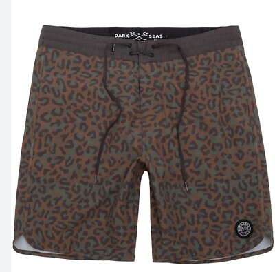 #ad Dark Seas Men#x27;s Trunks Size 28 Boardshort Trunks Leopard Print Beach Cruise Wear $16.00
