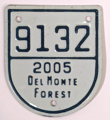 #ad #ad 2005 Del Monte Forest Pebble Beach Car License Plate Gate Badge $15.00