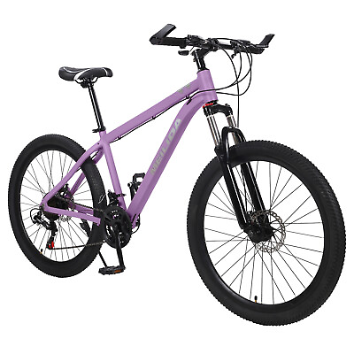 #ad 26 in Carbon Steel Mountain Bike Women Cycling 21 Speed Mens Bikes Bicycle MTB $208.78