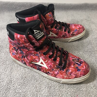 #ad Pirma Street Women#x27;s Size 7 Lace Up High Top Sneakers Pink Camouflage $20.95