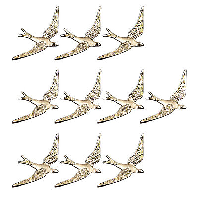 #ad 10pcs Diy Accessories Anti fade Smooth Surface Lucky Bird Swallow Diy Jewelry $7.97