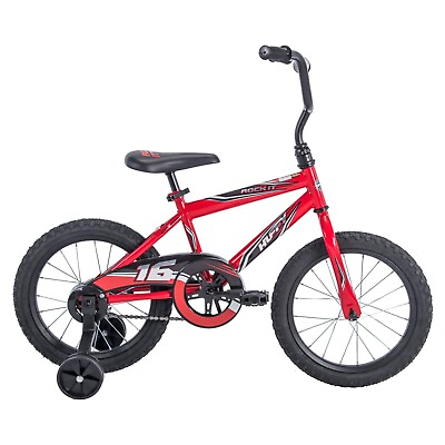 #ad 16quot; Rock It Boys Bike W Training Wheels Red Huffy Kids Bicycle 4 6 Years Old $57.60