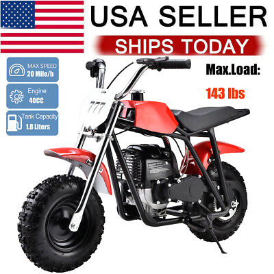 #ad Mini Dirt Bike Gas Powered Off Road 4 Stroke 40cc Pocket Bike Pit Motorcycle Red $318.99