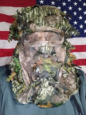 #ad INVISIBLE Mossy Oak Hunting Hood Balaclava Mask Camouflage Hiding 3D $14.49