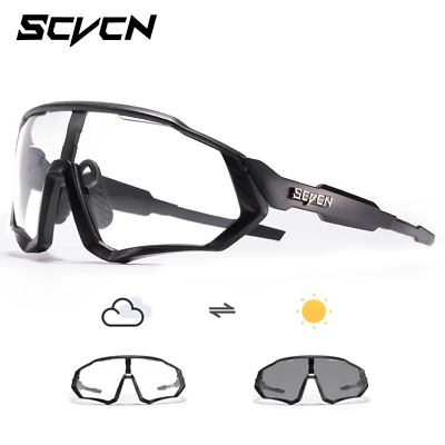 #ad Photochromic Cycling Glasses Cool Bike Sunglasses Sports Bicycle Eyewear Mountai $17.39
