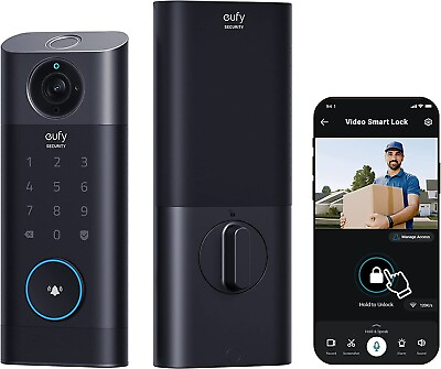 #ad eufy S330 Video Smart Lock Camera Doorbell Fingerprint Keyless Entry Door Lock $349.99