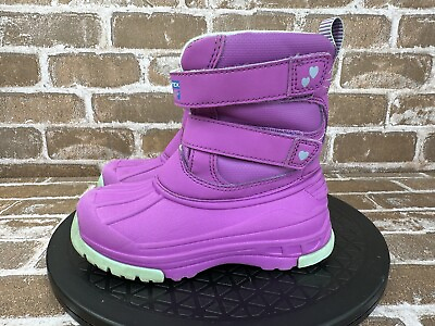 #ad Skechers Skech Tex Snow Slopes Waterproof Snow Boots Purple Girls Toddler Size 9 $17.95