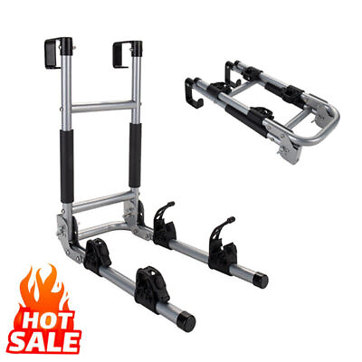 #ad #ad Camper RV Ladder Mount Bike Rack Holds Up to 2 Bikes Locking Pins Foldable 2023 $70.59