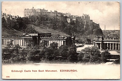 #ad #ad Vtg Scotland Edinburgh Castle from Scott Mountain 1910s View Old Postcard $14.99