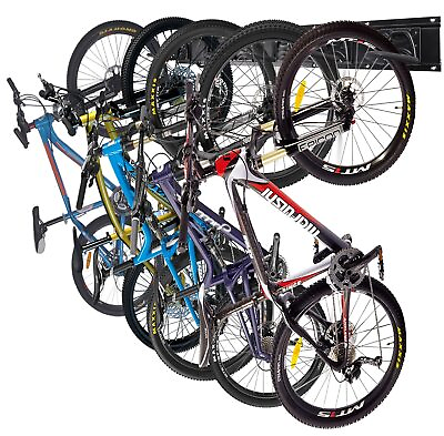 #ad Bike Storage Rack 6 Bike Racks and 6 Helmets Hooks Wall Mounted Bike Storag... $60.52