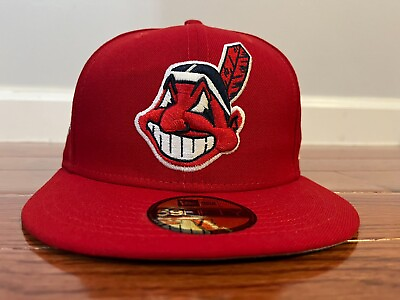 #ad MLB Cleveland Indians Chief Wahoo New Era 1995 World Series 59Fifty Fitted Hat $44.99