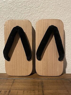 #ad Vintage Japanese Wooden Geta Sandals Men’s $8.00