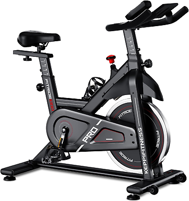#ad #ad Exercise Bike Stationary for Home with Felt Magnetic Resistance Tablet Holder $385.99