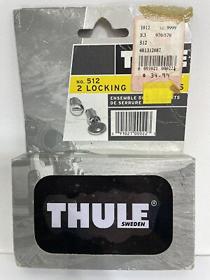 THULE 2 Locking Cores With Keys Set No. 512 New amp; Sealed In Original Tin $29.95