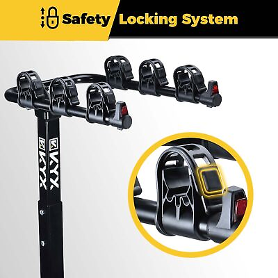KYX 3 Bike Carrier Rack Hitch Mount Swing Down Bicycle Holder Racks For Car SUV $72.08