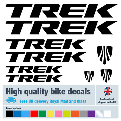 Trek bike labels decals labels free bike protectors 24 pack 14 colours GBP 8.00