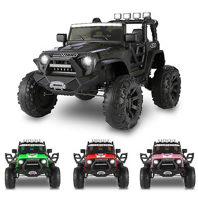 #ad 24V Kids Electric Ride On Car Jeep w Remote Control 3 Speeds Music 2 Seaters USA $289.99