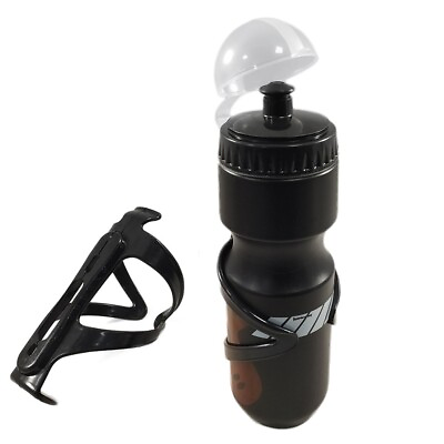 #ad #ad Bike Bicycle Cycling Water Drink Bottle with Holder Cage Black For Specialized $4.99