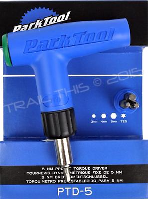 #ad Park Tool PTD 5 5Nm Bicycle Torque Driver Wrench L Handle Preset 4 Bits Hex T25 $43.90