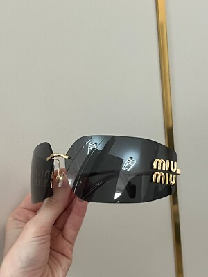 #ad Miu Miu MU 54YS Sunglasses Golden Purple Wrapped Cool Women Sunglasses $320.00