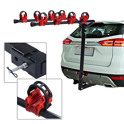 #ad Car 4 Bike Carrier Rack Hitch Mount Swing Down Rack for 1 1 4quot; 2quot; Receiver $37.40