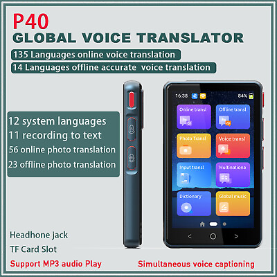 #ad 4inch Smart Two Way Real time Voice Wifi offline Translator Device 135 Languages $64.99