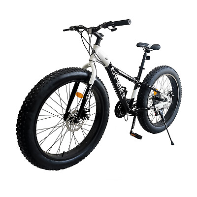 NEW 26 in Fat Tire Bikes Full Suspension Mountain Bike Men 21 Speed MTB Bicycle $161.98
