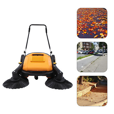 #ad 55l Hand Push Sweeper Outdoor Manual Floor Sweeper 5 Gear For Factory Hotel Road $367.65