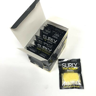 #ad 12 Pack Surly Soap Mini .7oz Hand Bars with Infused Scrubber Removes Grease etc $22.49