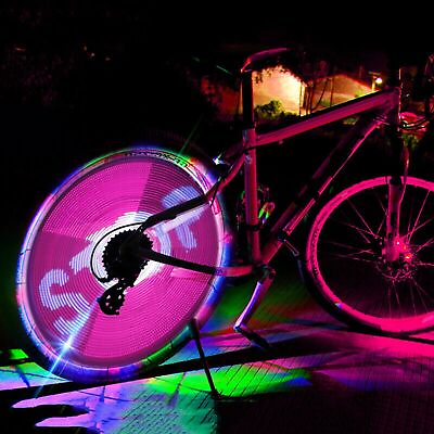 Bike Wheel Spokes Light 64 LED DIY Bicycle Lights Colorful Programmable Motor 64 $49.99