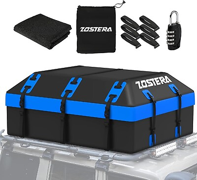 #ad 21 Cubic Feet Car Roof Bag Rooftop Cargo Carrier Storage Bag Suitable for SUV $59.90