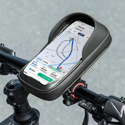 #ad ROCKBROS Motorcycle Phone Holder Bike Handlebar Phone Bag Mount Shockproof 6.8” $19.99
