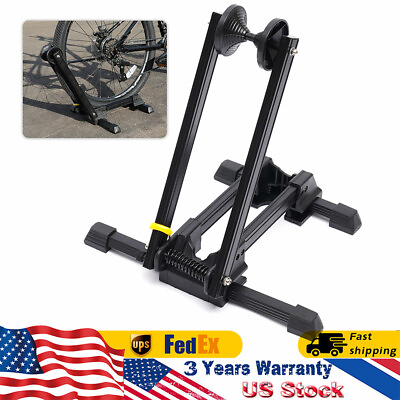 #ad Bike Bicycle Floor Parking Rack Stand Adjustable Storage Garage Indoor Outdoor $25.65