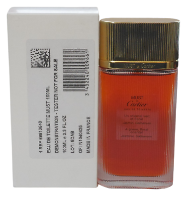 #ad Must de Cartier Perfume by Cartier 3.3 oz Eau De Toilette Spray Women Tster Box $87.00