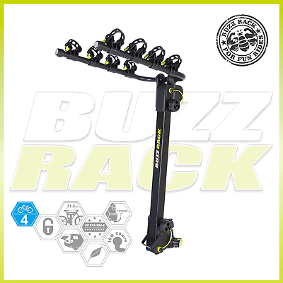 Sport Locking 4 Bike Carrier Rack Hitch Foldable bicycle BUZZRACK Moose H4 $199.00