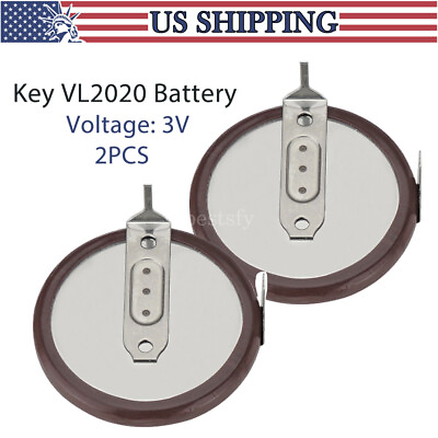 #ad 2X For VL2020 BMW Key Remote Fob Rechargeable PANASONIC 90 degree NEW Battery $12.98