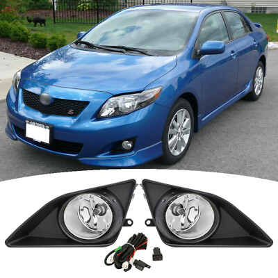 For 2009 2010 Toyota Corolla Pair Clear Bumper Driving Fog Lights Lamps w Switch $30.20