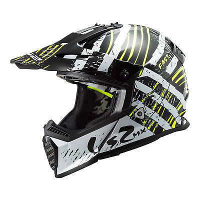 #ad New LS2 MX437 Fast EVO Verve Helmet Black White 2XL #LS2MX437VERVE2XL AU $217.62