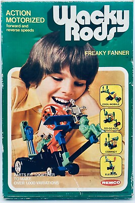 #ad 1976 Remco Wacky Rods Freaky Fanner Action Motorized 1000 Variations Mint in Box $39.99