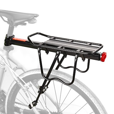 #ad Rear Bike Rack 110 lbs 50KGS Bike Cargo Racks Frame Aluminum Alloy Univers... $58.39